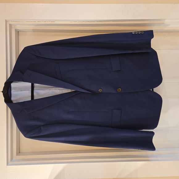 Charles Tyrwitt Mens Wool Tailored Fit Blazer Sports Jacket Navy Blue Size 40 L - Picture 5 of 12